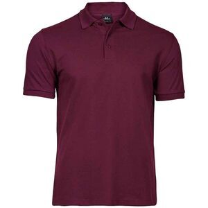 Tee Jays Mens Luxury Stretch Pique Polo Shirt / Wine